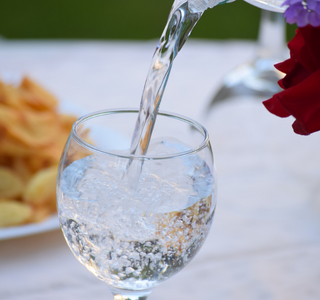 Forebyggelse af rynker, glas vand